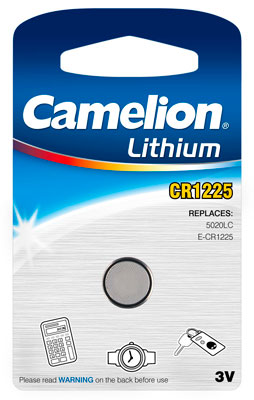 Ersatz-Lithium Knopfzelle Camelion CR1225 für Funkschlüssel - Autoschlüssel Smart 1er Blister