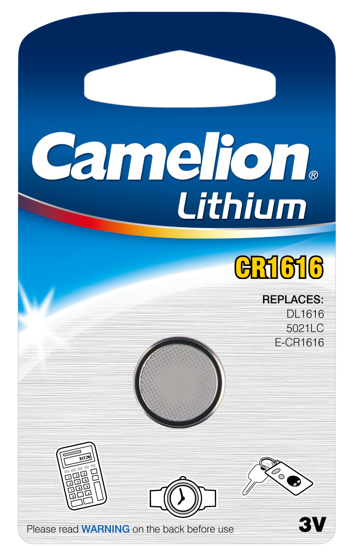 Ersatz-Lithium Knopfzelle Camelion CR1616 1er Blister