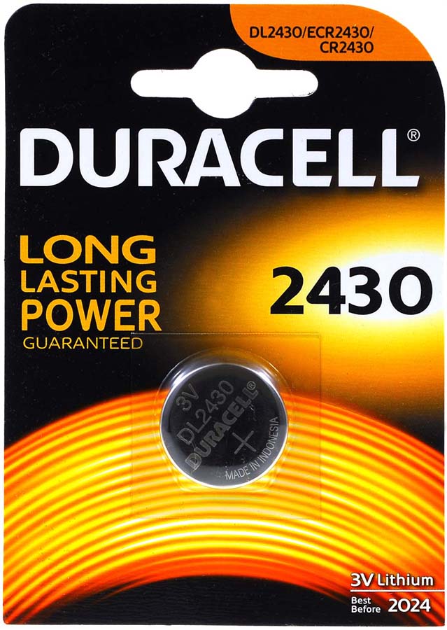 Ersatz-Lithium Knopfzelle Duracell CR2430, DL2430 1er Blister