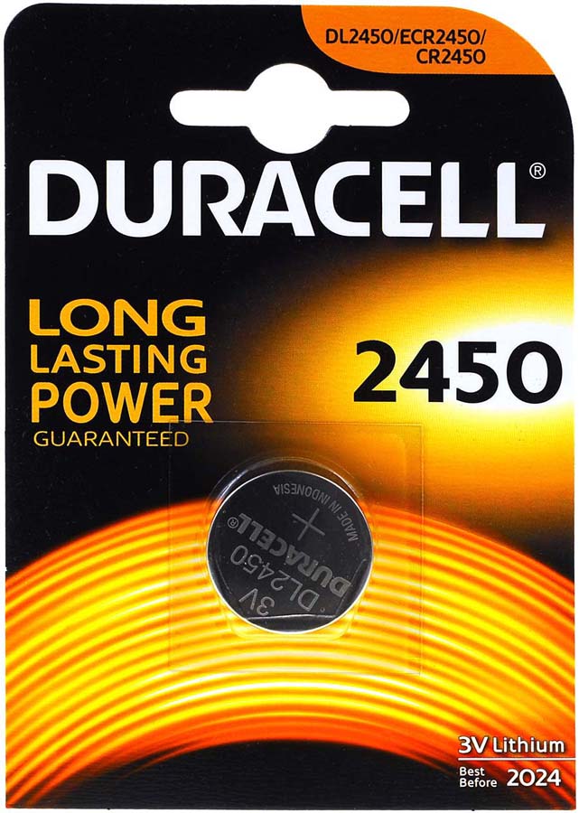 Ersatz-Lithium Knopfzelle Duracell CR2450 1er Blister