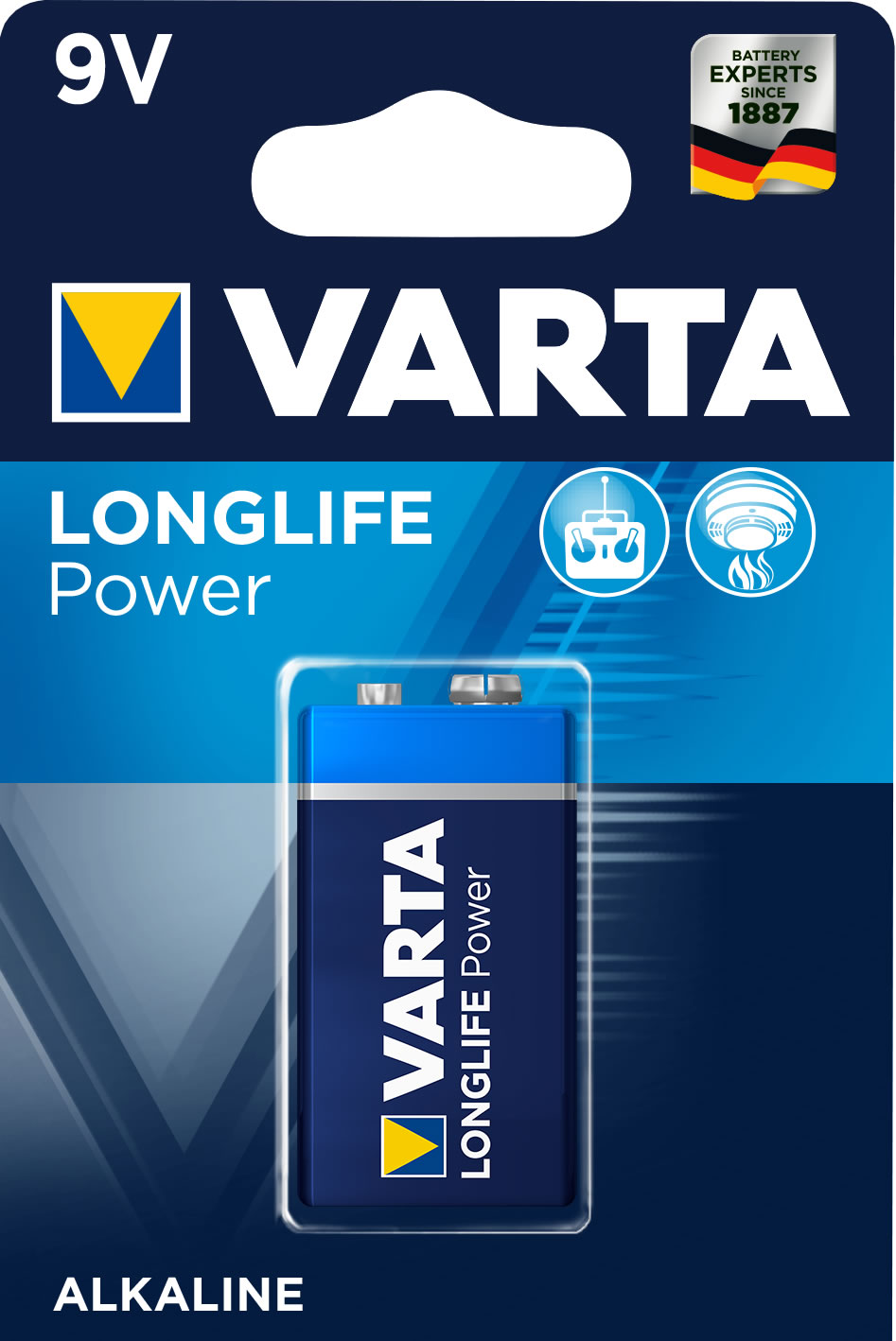 Ersatz-Batterie Varta 4922 9V-Blockbatterie 1er Blister