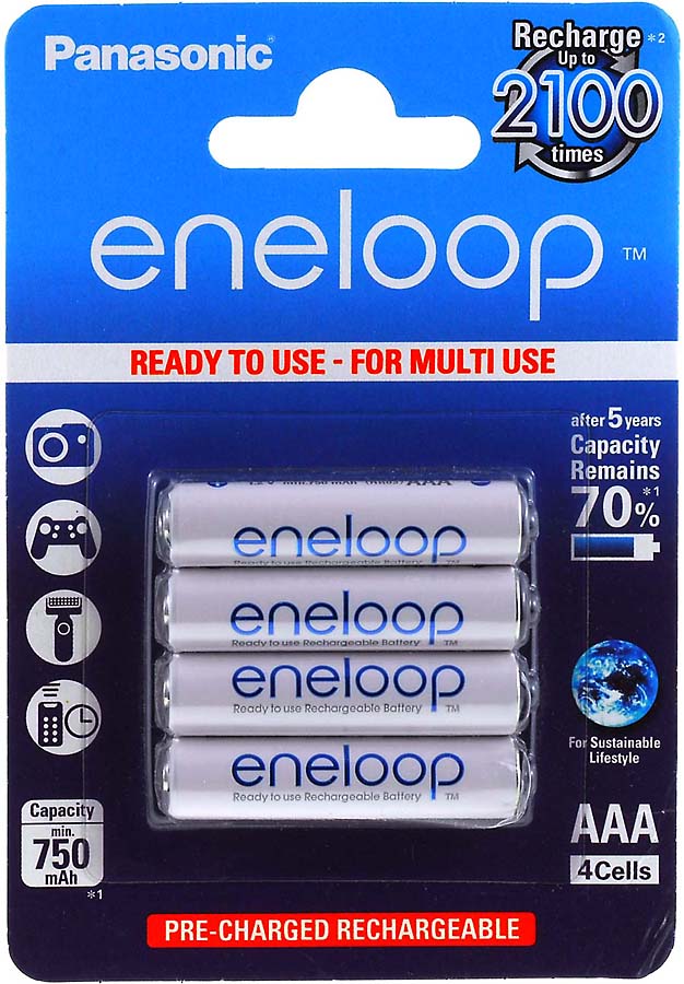 Ersatz-Panasonic eneloop AAA Microakku 800mAh NiMH 4er Pack