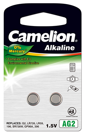 Ersatz-Camelion Knopfzelle LR726 2er Blister