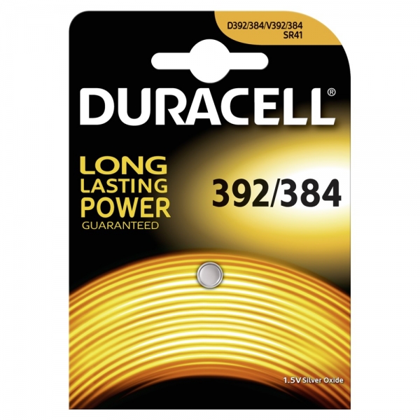 Ersatz-Duracell Knopfzelle SR41/ SR736W/ Typ 384/ 392 1er Blister