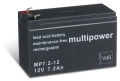 Ersatz-Bleiakku multipower MP7,2-12 Vds